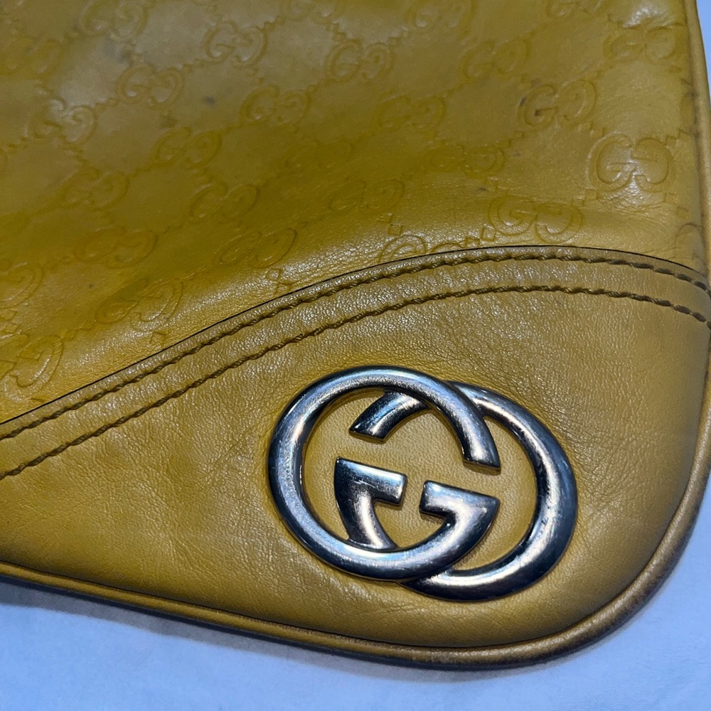 Gucci Yellow Guccissima Leather Medium Britt Hobo - Picture 3 of 9